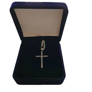 Sterling Silver Cross Pendant Necklace In Gift Box